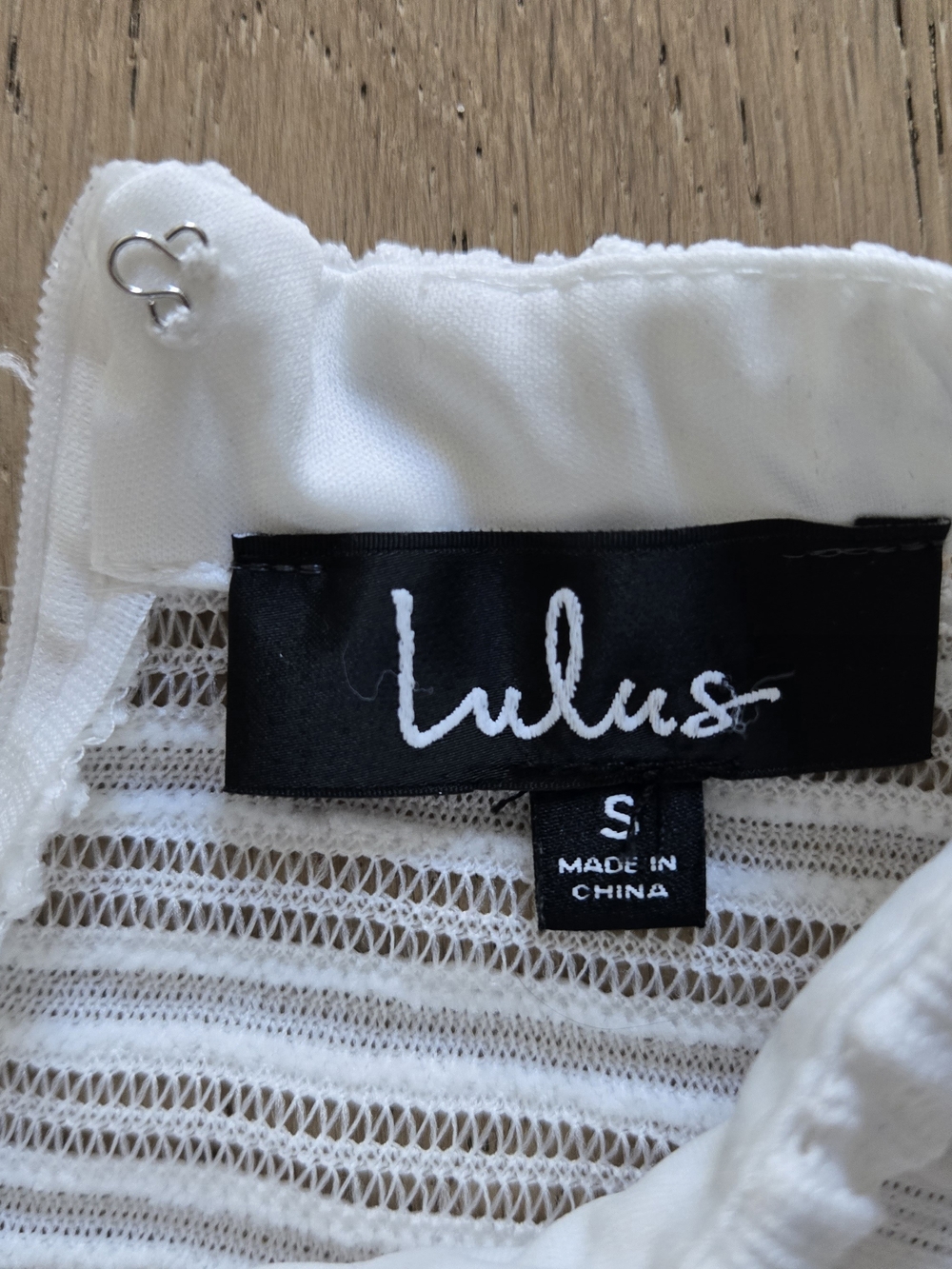 Lulu's White Textured Ruffle Long-Sleeve Mini Dress - Picture 2 of 2